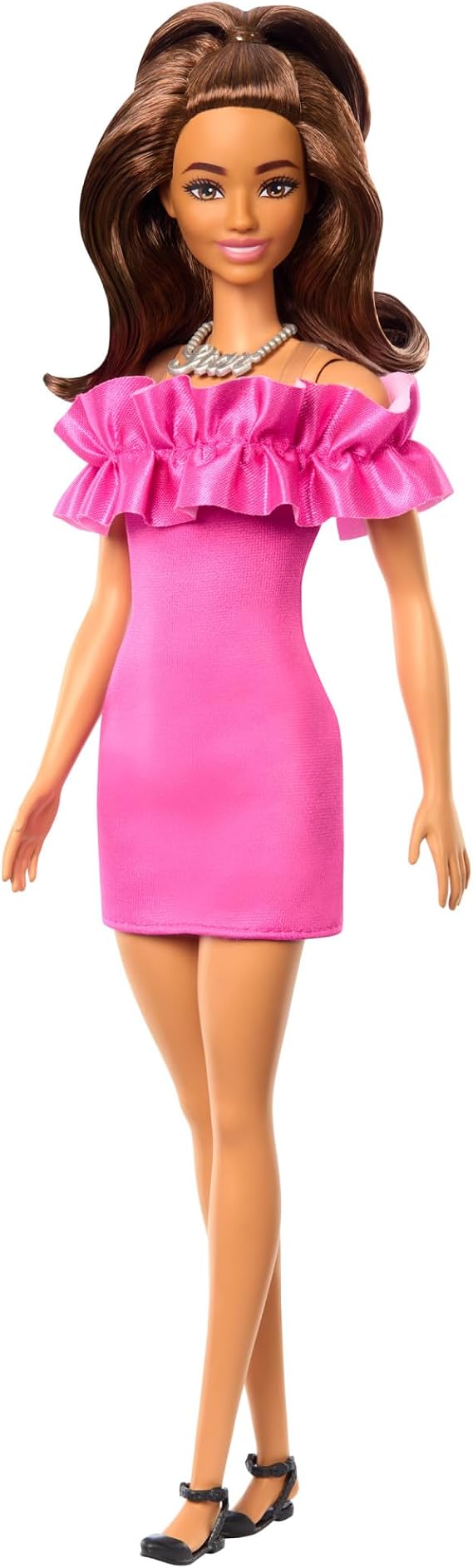 Barbie Fashionista Doll - Rosafarbenes Kleid mit Rüschenärmeln