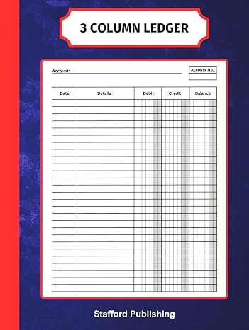 3 Column Ledger: Simple Accounts Book to Track Income and Expense For Small Business or Personal Finance