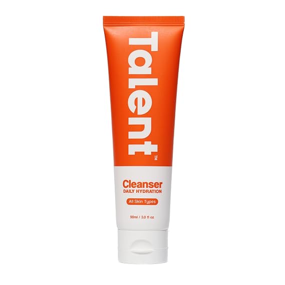 Talent Men's Daily Hydration Cleanser Korean Skincare, EWG Verified, Fragrance-Free, Non-Stripping Face Wash with Antioxidants, 3.0 fl oz