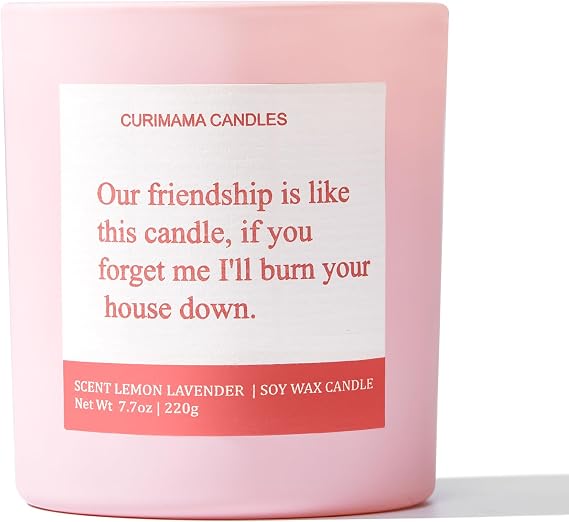 Curimama Lavender Scented Candle, Soy Wax Gift for Women Bestie