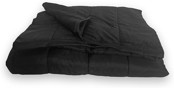 Pinnacle Mercantile Black Edition Woobie Made in USA by Winston-Salem Industries for the Blind All Purpose Poncho Liner Multi Use Nylon Tactical Camping Blanket