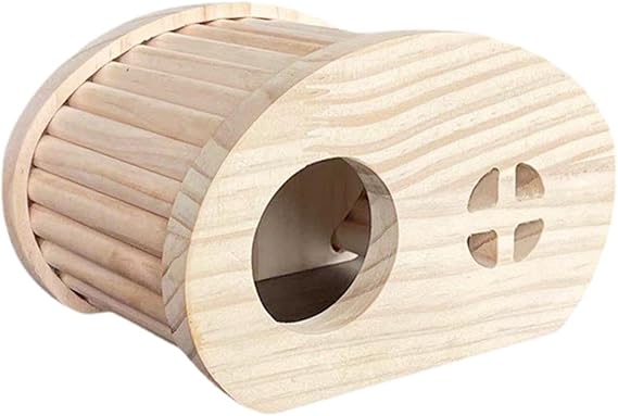 Hamster House Bed,Hamster Wooden Habitat House - Cage Toy, Hamster House Habitats Decor House Small Animal Out For Hamster Mice Gerbils