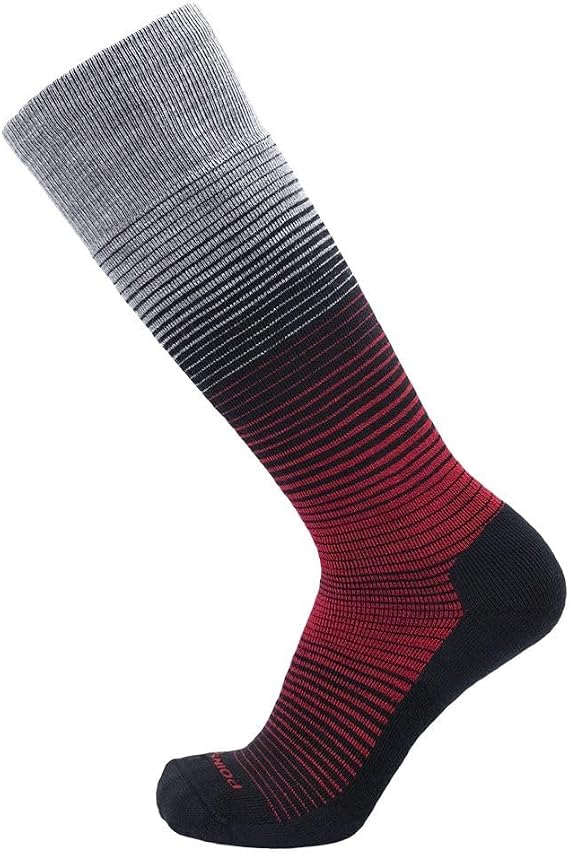 point6 Medium Cushion Ski Sock (Men's), Crimson, X-Large