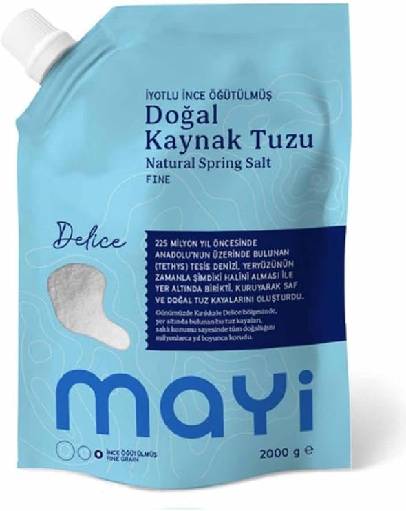 Fine Ground Natural Spring Salt with Yeast Salt Iodine 2 Kg