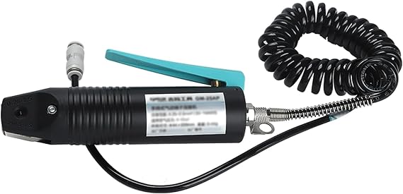 12.7KN Pneumatic Crimping Tool, Handheld Pneumatic Terminal Crimper with Push Press Switch, 0.25-2.5mm2 Crimping Range, 4-6 Bar Air Pressure Range, for Wire Connector Terminal Parts