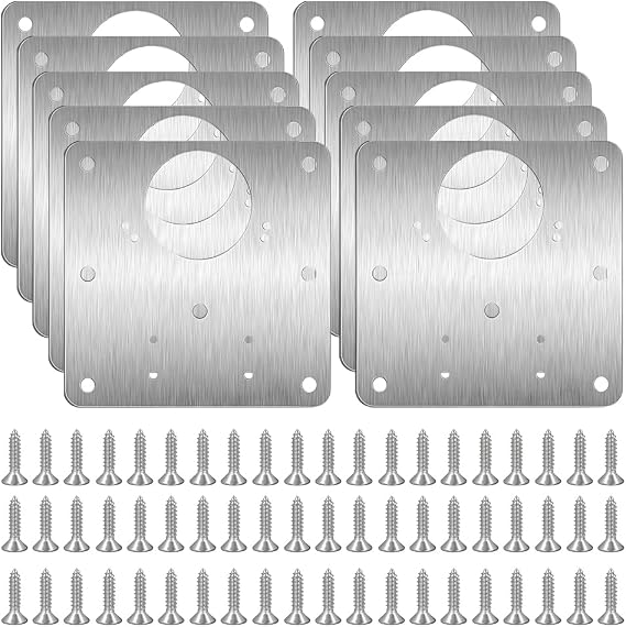 10PCS Hinge Repair Plate and Cabinet Door Repair Plate Kit