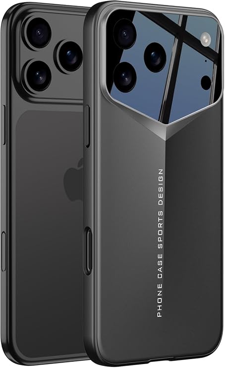 for iPhone 17 Pro Max Case,Unique Luxury Supercar Design,Ultra Thin Hard PC Shockproof Anti-Scratch Anti-Slip Grip Protective Sturdy Case Hard Cover for iPhone 17 Pro Max(Black)