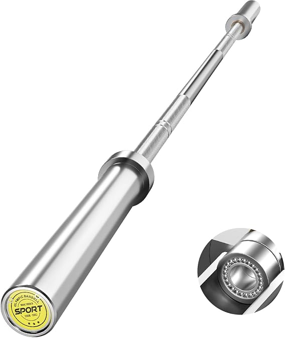 7FT Barbell for Weightlifting, Power Lifting, 2 Inch Strength Training Bar for Squats, Deadlifts, Presses, Rows, Curls - 1500lbs Capacity
