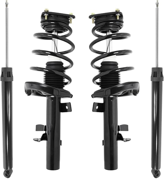 COMPLETESTRUTS - Front Complete Strut Assemblies with Coil Springs and Rear Shock Absorbers Replacement for 2012-2018 Ford Focus - Set of 4