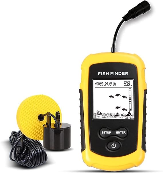 Fish Finders Depth Finders Sonar Wired Fish Finder HD Detector Sonar Fish Finder for Boat Kayak Sea Fishing (Color : Color Screen Models) (Black and white models)