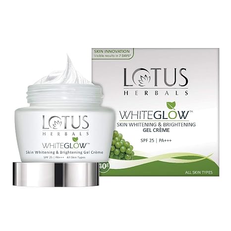 Lotus Herbals WhiteGlow Skin Lightening & Brightening Gel Cream SPF-25 60g
