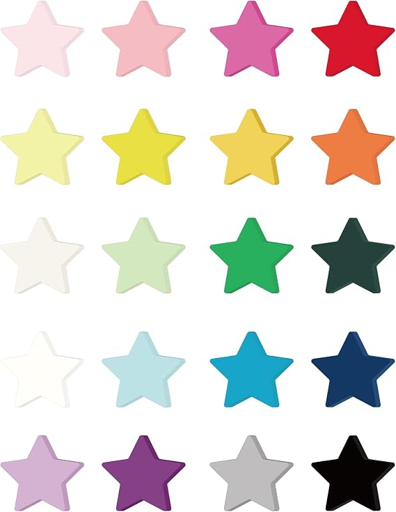 Ezyaid Star Paper Cutouts for Bulletin Boards, 400 Count, Assorted Colors | Classroom decor, wall displays, star accents, craft projects, school supplies, teachers and students