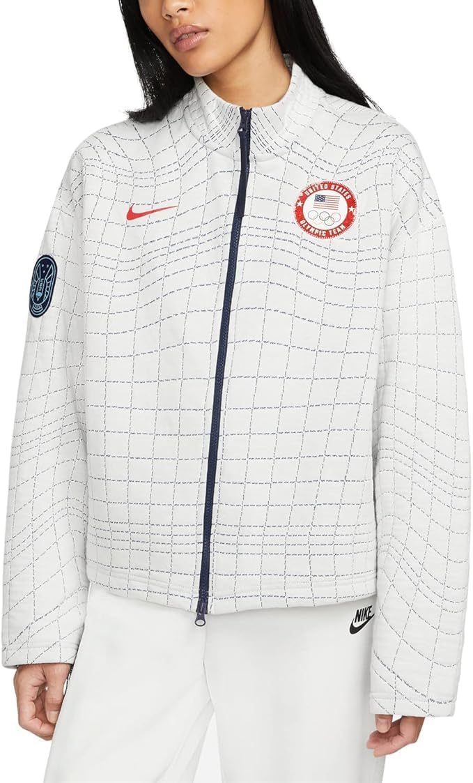 Nike Sportswear Therma-FIT Tech Pack Womens Team USA Engineered Full-Zip Jacket as1, alpha, s, regular, regular, Summit WhiteCourt BlueSport Red