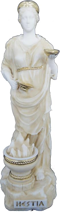 Hestia Sculpture Ancient Greek Goddess of The Family and The State Active Statue Aged