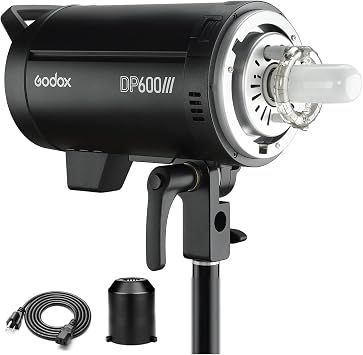 Godox DP600III 600Ws GN80 Studio Flash Strobe Monolight with Bowen Mount, 5600K200K, 1/2000-1/800S Flash Duration, 1s Recycling time, Built-in Godox 2.4G Wireless System(110V)