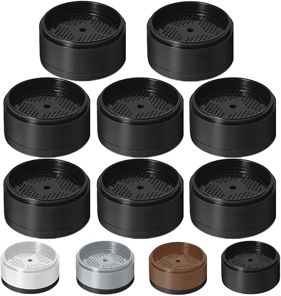 Bed Risers 1 inch, 2 inch, 3 inch, 4 inch Heavy Duty, Adjustable Furniture Riser for Table Desk Couch Sofa Chair Refrigerator Washing Machine, Stackable Bed Raisers Blocks (Black 8 Pack, 1 inch)