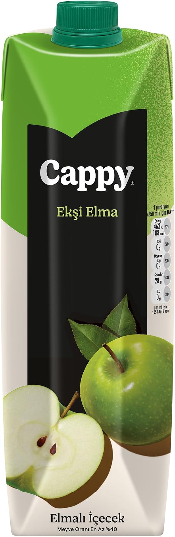 Cappy Ekşi Elma Aromalı Karton Kutu 12x1 L