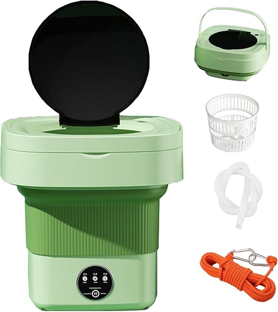 Portable Washing Machine 14.7L - Compact Folding Washer for Clothes, Towels, Socks & Underwear - Lightweight, Ideal for Camping, RV, Travel & Small Spaces Laundry Solution