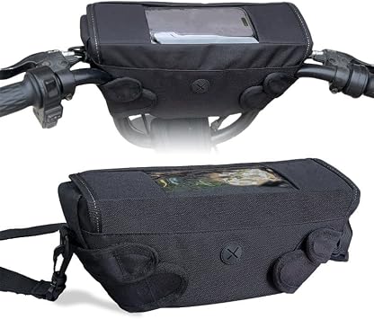 Motorcycle Handlebar Bag for SYM Symphony ST 125 20152026, Front Storage with Phone Holder, Water-Resistant Riding Pouch, Oxford Tool Bag with Strap for Travel
