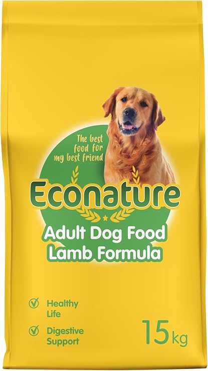 Econature Sarı Ambalaj Kuzulu Yetişkin Köpek Maması 15kg