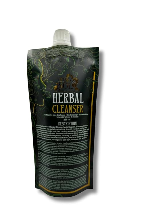 Ecoslay Terra Sol Herbal Cleanser, Plant-Based Loc Cleanser with Peppermint and Yarrow, 236ml (8oz)