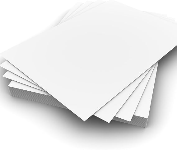 50 Sheets A4 250gsm White Card - Premium Thick Printing Paper Suitable for All Printers