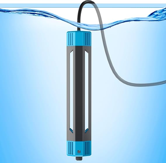 Submersible Aquarium Heater 25W with Protective Cover and Work Indicator Light, Constant Temperature 78F Around for Betta, Turtle, Freshwater and Saltwater Tanks, 1-5 Gallon Fish Tanks