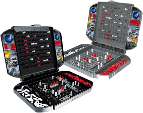 Modern Battleship Table Top Game, 2 Player Marine Battle Board Game, Brain Training Strategy Game, Nautical Ship Board Game, Creative Sea Battle Strategy Game, Small Strategy Board Game for Kids, Ship Battle Strategy Game, Perfect Gift for Boys and Girls