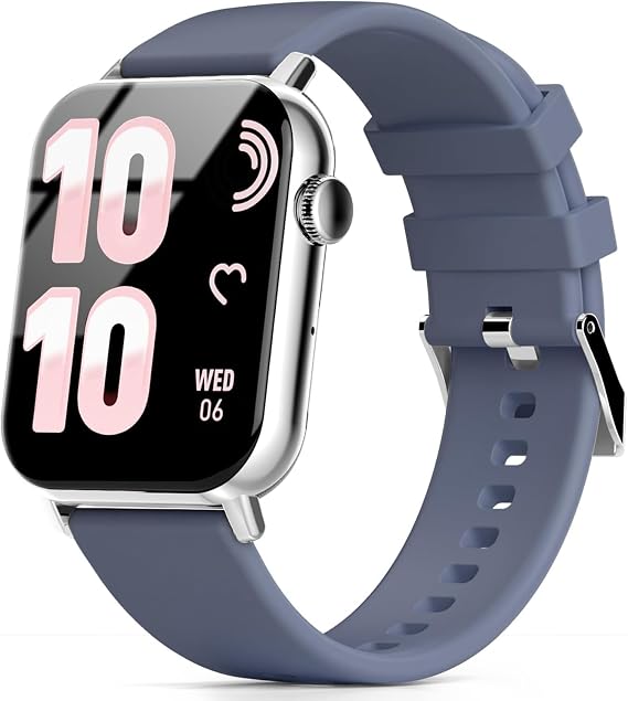 Trendia Smart Watches for Women, 1.83" HD Fitness Tracker (Answer/Make Calls), 120+ Sport Modes with Heart Rate/Sleep Monitor, IP68 Waterproof, Fitness Watch for iOS Android Blue-Gray