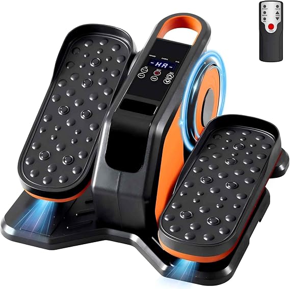 NEWBULIG Under Desk Elliptical Machine, Ellipse Leg Exerciser As Seen On TV with Remote Control, 12 Adjustable Speeds, Forward & Reverse, Mini Ellipse Leg Trainer for Home & Office