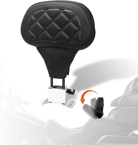 FOVPLUE Adjustable Rider Backrest for Harley Touring CVO Road Glide Street