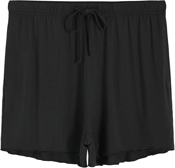 Latuza Women's Viscose Pajama Bottoms Sleep Shorts with Pockets