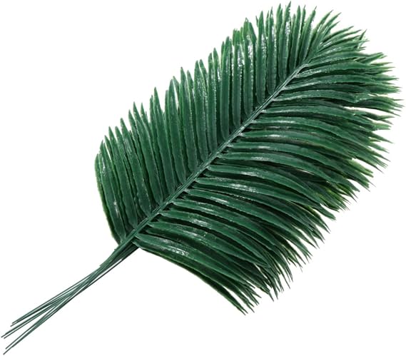 10pcs Sago Cycas Artificial Plant Leaves Lifelike Decorative Greenery for Home Office and Event Decor Rustic and Boho Styles