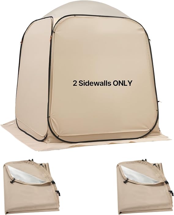 VEVOR スクリーンハウステント 10 x 9フィート 4~8人用 ポップアップスクリーンテント キャノピーに入ったポータブルスクリーン キャリーバッグ付き ネットサイド 地面の杭 庭 テラス 裏庭 アウトドア活動用 ベージュ