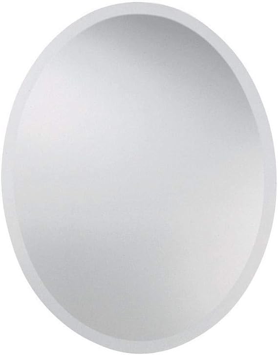Uttermost Polished 22" x 28" Oval Frameless Wall Mirror