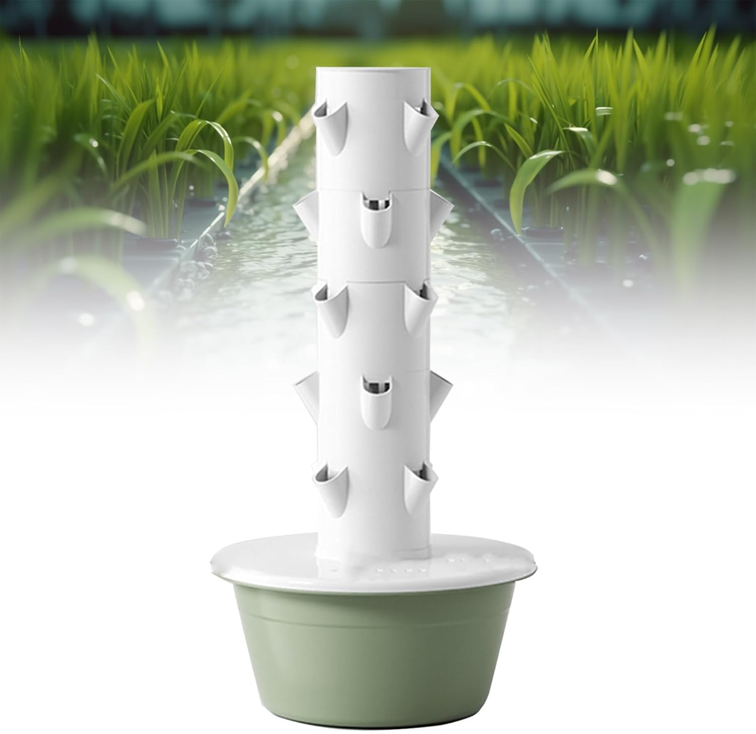 Smart Hydroponic Growing Kit, DIY Aeroponic Tower, Self-Watering Outdoor Vertical Garden Planter Tower, 202836 Hole Hydroponics Tower Growing Kit for Gardening Lover,5 Layers