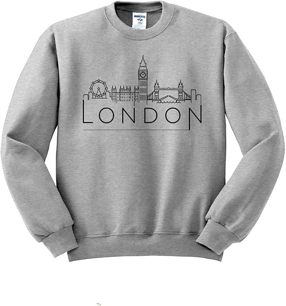 TeesAndTankYou Skyline London England Sweatshirt Unisex
