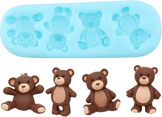 Bear Silicone Fondant Molds Bear Chocolate Candy Molds