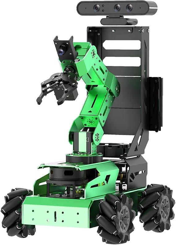 HIWONDER JetAuto Pro ROS2 Robot Car with 5DOF AI Vision Robotic Arm Support SLAM Mapping/Navigation/Autonomous Driving/Python for Engineering Student and Adults(Advanced Kit with Jetson Nano 4GB)