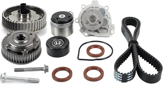 Timing Belt Kit VVT Water Pump Fit 12-18 for Chevrolet Sonic 1.8L, 11-16 Cruze 1.8L, 16 Cruze Limited 1.8L, 10-11 Aveo & Aveo5 1.6L United States Region