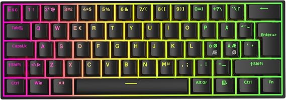 MCHOSE Ace 60 Hall-Effekt 8000Hz Rapid Trigger Gaming-Tastatur DE Magnetische Switch; 01ms Latenz; 0 Totzone; SOCD RS DKS MT TGL Tasten-Makros; Hot-Swap