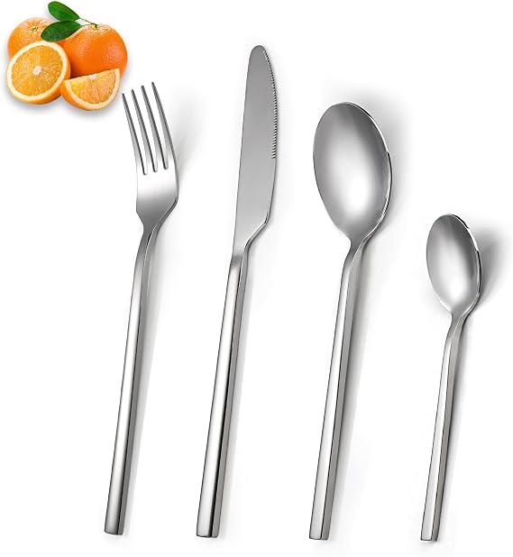 Cube 32-Piece Stainless Steel Flatware Set