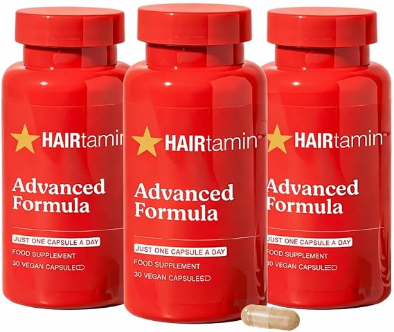 HAIRtamin Hair Vitamins with Biotin, Vegan Capsules, 3 Month Supply
