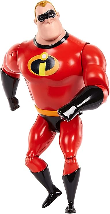 Mattel Pixar Mr. Incredible Figure True to Movie Scale Character Action Doll Highly Posable with Authentic Costumes for Storytelling, Collecting, The Incredibles Toys Kids Gift Ages 3 and Up