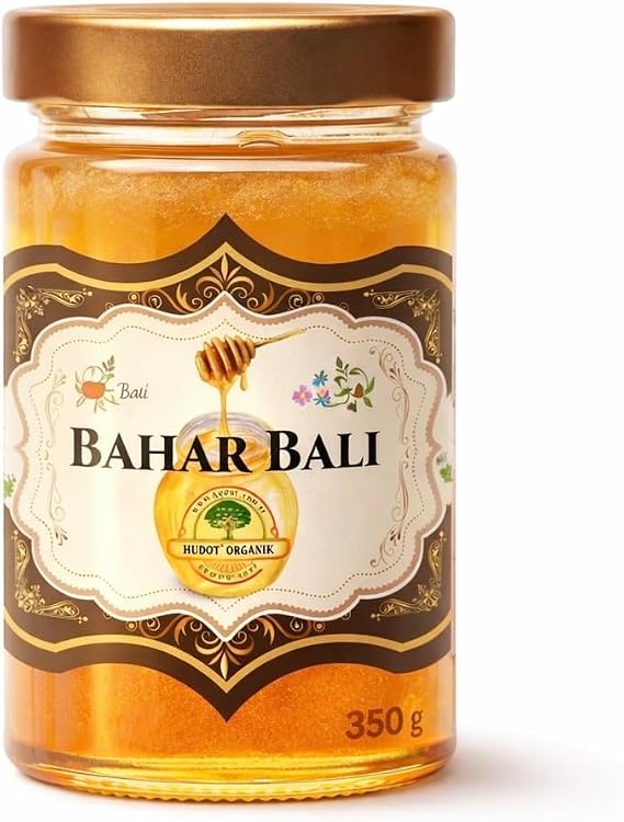 HUDOT Organik Bahar Balı 350 gr –%100 Doğal, Katkısız, Çiçeksi Aromalı Yayla Balı, Premium Cam Kavanoz