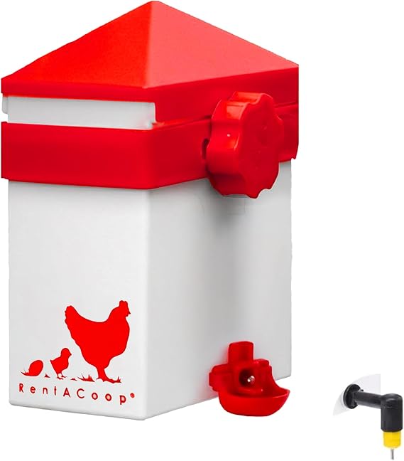 RentACoop 64oz Chicken Drinker with 2 Versatile Nipples