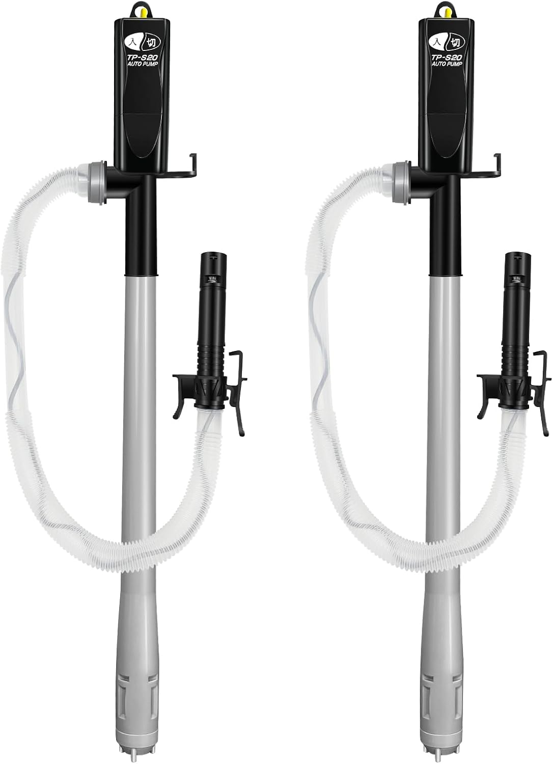 2025 Portable Fuel Pump with Auto-stop Sensor, 16 Inch Battery Powered Siphon Pump, 2.4 GalMinute Liquid Transfer Pump for Gasoline, Water Diesel Kerosene & More 2 Pack