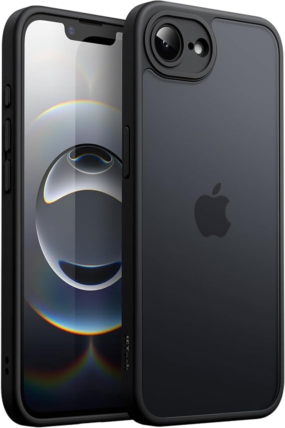 JETech Matte Case for iPhone 17e/16e, Black