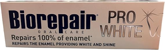Biorepair: "Pro White" Whitening Toothpaste with microRepair - 2.5 Fluid Ounce (75ml) Tube [ Italian Import ]