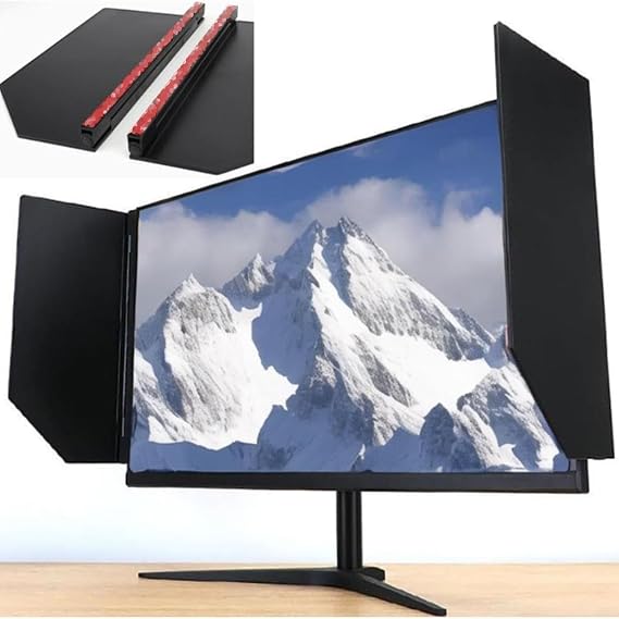 Computer Monitor Hood, Anti-Glare Computer Monitor Sunshade, for 24-27 Inch Monitor, for Office, Photo Editing, Playing Games